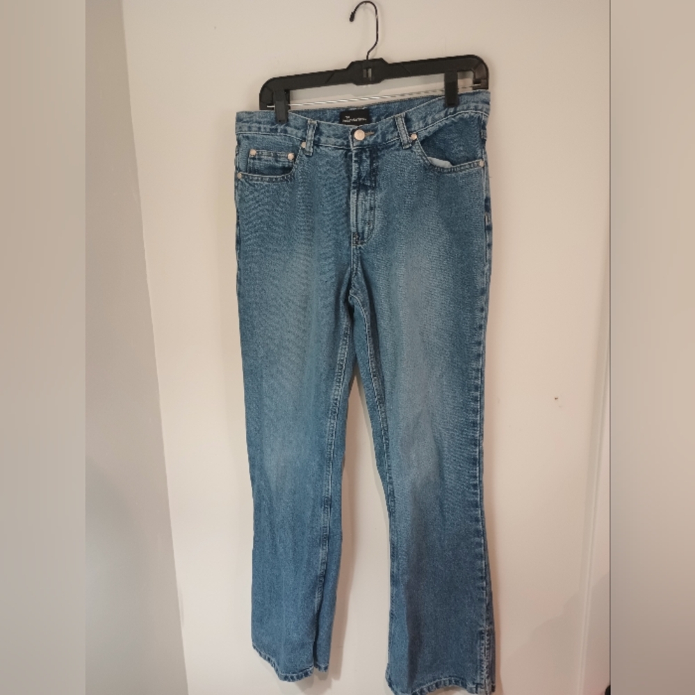 Vintage No Boundaries Flare Jeans Sz 11 Medium Sandblast Wash Low Rise Y2K 90s